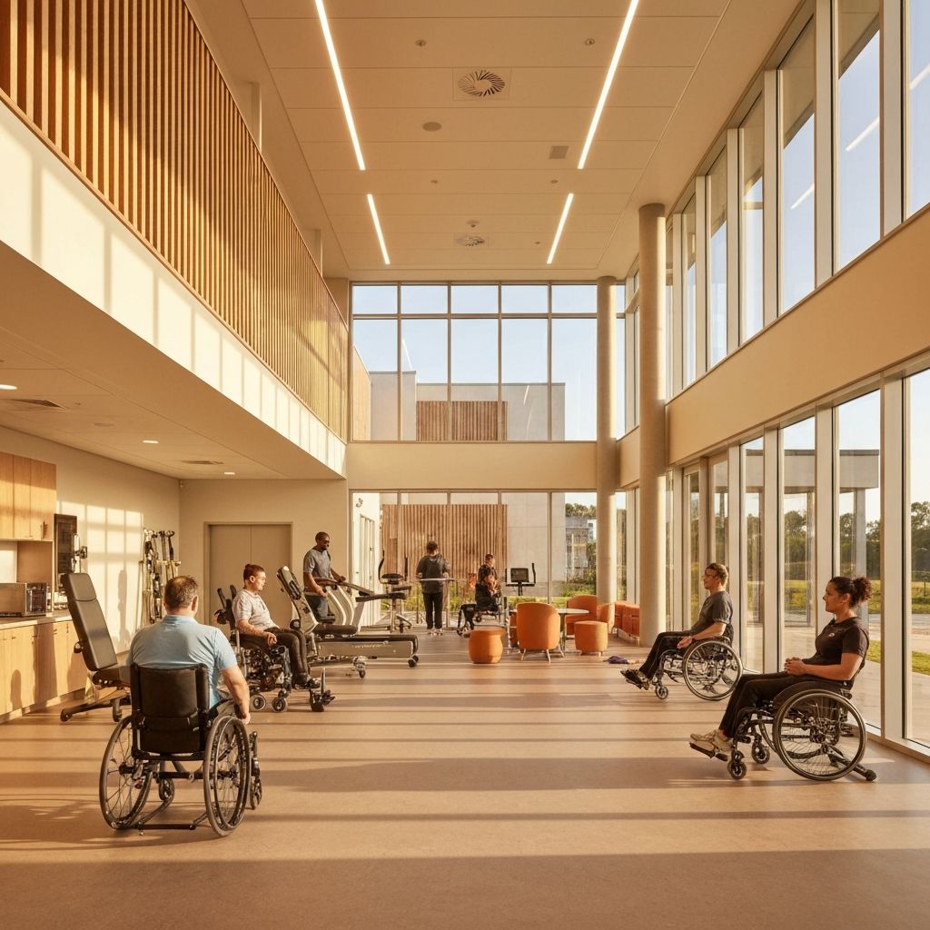 Rehabilitation facility with adaptive sporting equipment